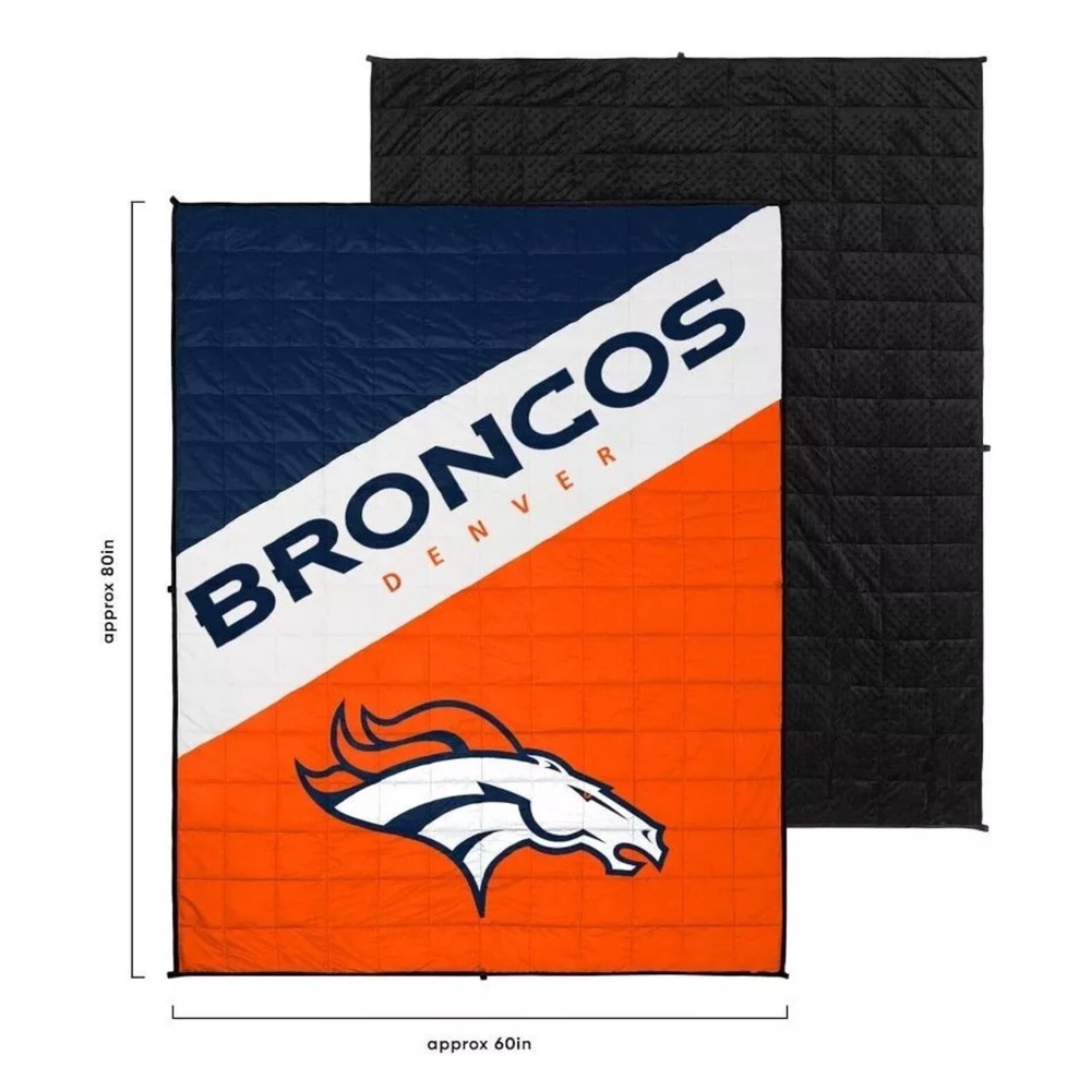 New! Nice Denver Broncos NFL 60"x80" Weighted Blanket - Picture 2 of 4